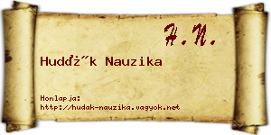 Hudák Nauzika névjegykártya